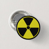 Badge Rond 2,50 Cm Symbole de rayonnement nucléaire (Devant & derrière)