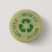 Badge Rond 2,50 Cm Symbole de recyclage désorganisé (Devant)
