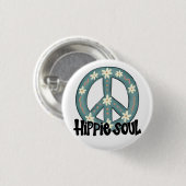 Badge Rond 2,50 Cm SYMBOLE DE SÉCURITÉ Hippie Soul (Devant & derrière)