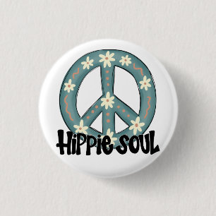 Badge Rond 2,50 Cm SYMBOLE DE SÉCURITÉ Hippie Soul