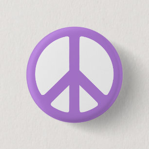 Badge Rond 2,50 Cm Symbole de signe de paix violet Bouton d'insigne a