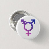 Badge Rond 2,50 Cm Symbole de transsexuel (Devant & derrière)