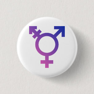 Badge Rond 2,50 Cm Symbole de transsexuel