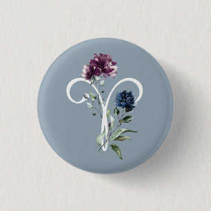 Badge Rond 2,50 Cm SYMBOLE D'Étoile Zodiaque D'Aries