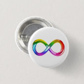 Badge Rond 2,50 Cm Symbole d'intégrité arc-en-ciel (Devant & derrière)