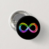 Badge Rond 2,50 Cm Symbole d'intégrité arc-en-ciel (Devant & derrière)