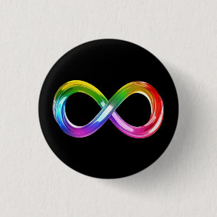 Badge Rond 2,50 Cm Symbole d'intégrité arc-en-ciel