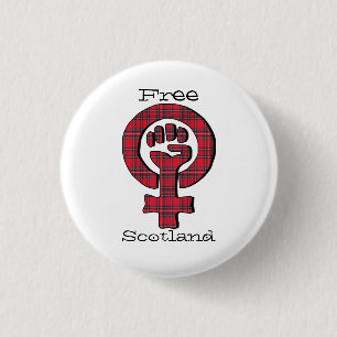 Badge Rond 2,50 Cm Symbole féministe Pinback d'Indy de tartan