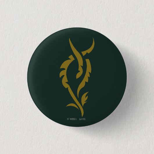 Badge Rond 2,50 Cm Symbole floral TAURIEL™ (Devant)