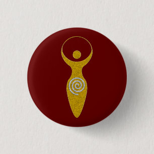 Badge Rond 2,50 Cm Symbole Spirituel - Déesse De La Terre Gaya 1 Cou 