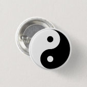 Badge Rond 2,50 Cm Symbole Yin/Yang élevé (Devant & derrière)