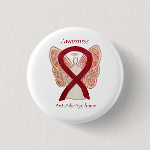 Badge Rond 2,50 Cm Syndrome post-poliomyélite Sensibilisation à l'ang