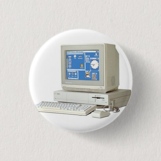 Badge Rond 2,50 Cm Système informatique de la famille Amiga (Devant)