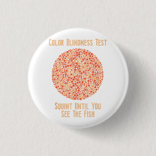 Badge Rond 2,50 Cm T Shirt Daltonien - Test d' humour sur le Daltonis