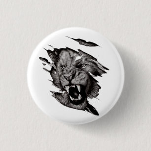 Badge Rond 2,50 Cm T-shirt Lion