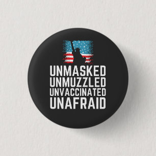 Badge Rond 2,50 Cm T-shirt non masqué non muselé non vacciné non e