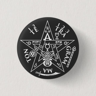 Badge Rond 2,50 Cm T-shirt occulte Tetragrammaton Sigil