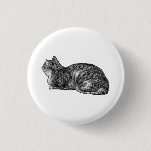Badge Rond 2,50 Cm Tabby Minuscule, Big Poise