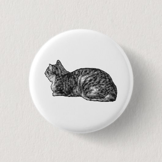 Badge Rond 2,50 Cm Tabby Minuscule, Big Poise (Devant)