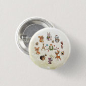 Badge Rond 2,50 Cm Tableau d'automne (Devant & derrière)