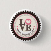 Badge Rond 2,50 Cm Tableau de l'Heureuse Sainte-Valentin d'amour (Devant)