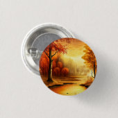 Badge Rond 2,50 Cm Tableau Paysage Automne-87546 (Devant & derrière)