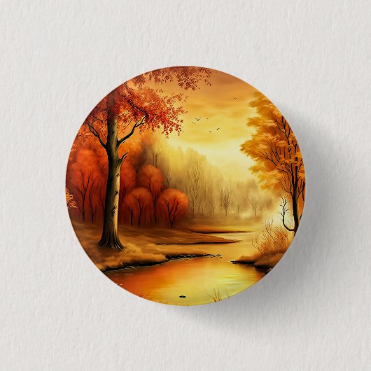 Badge Rond 2,50 Cm Tableau Paysage Automne-87546 (Devant)