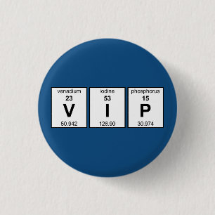 Badge Rond 2,50 Cm Tableau périodique de VIP