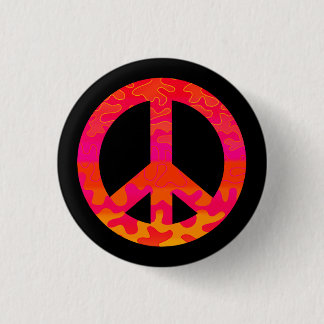 Badge Rond 2,50 Cm Taches roses Symbole de la Paix