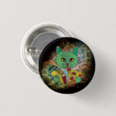 Badge Rond 2,50 Cm Taco et Pizza Cosmic Space Cat (Devant & derrière)