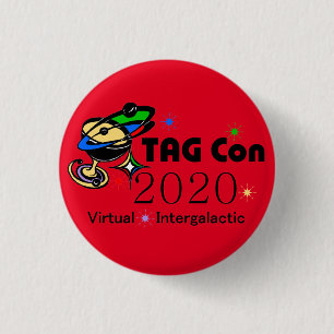 Badge Rond 2,50 Cm TAG Con 2020 - QUADRANT ROUGE intergalactique virt