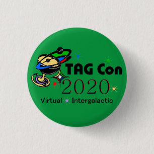 Badge Rond 2,50 Cm TAG Con 2020 - QUADRANT VERT Intergalactique Virtu