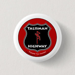 Badge Rond 2,50 Cm Talisman de la Reine des Runes Autoroute