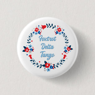 Badge Rond 2,50 Cm Tango Delta du Foxtrot