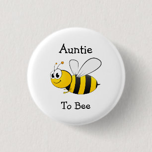 Badge Rond 2,50 Cm Tante À Être Bumble Bee Baby shower