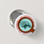 Badge Rond 2,50 Cm Tardigrade magnifié (Devant & derrière)
