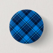 Badge Rond 2,50 Cm Tartan noir bleu (Devant)