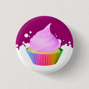 Badge Rond 2,50 Cm Tasse de cuisson de givrage de vanille