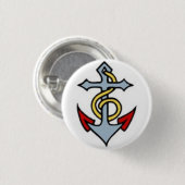 Badge Rond 2,50 Cm Tatouage de marin - Ancre - bouton (Devant & derrière)