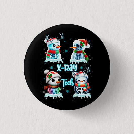 Badge Rond 2,50 Cm Technicien en radiologie X Ray Tech Funny Christma (Devant)