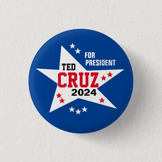 Badge Rond 2,50 Cm Ted Cruz 2024 (Devant)