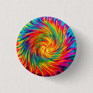 BADGE ROND 2,50 CM TEINTURE LIE VENT ABSTRAIT