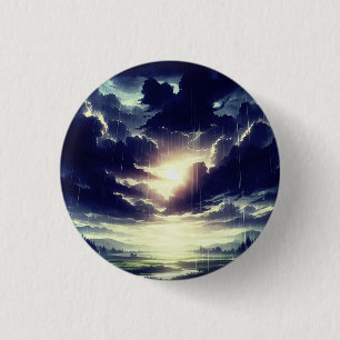Badge Rond 2,50 Cm Température Coucher de soleil sur la vallée Serene