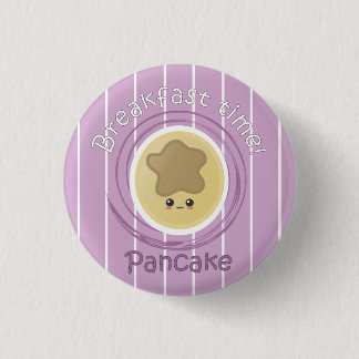 Badge Rond 2,50 Cm Temps de petit déjeuner - crêpe