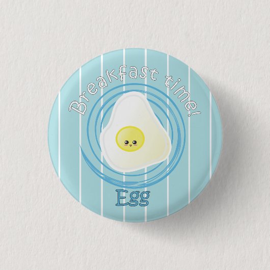 Badge Rond 2,50 Cm Temps de petit déjeuner - oeuf (Devant)