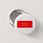 Badge Rond 2,50 Cm Tendance Rouge Blanc Style Simple Simple Plaque Vo (Devant & derrière)