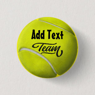Badge Rond 2,50 Cm Tennis avec le nom de votre équipe sur la balle