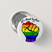 Badge Rond 2,50 Cm Tenons-nous ensemble diminuent (Devant & derrière)