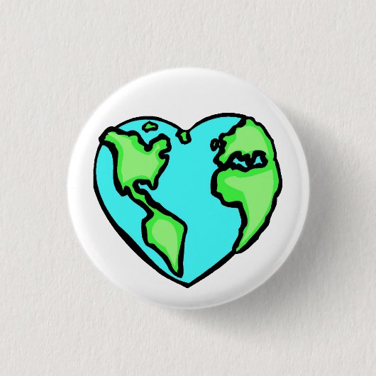 Badge Rond 2,50 Cm Terre du coeur (Devant)