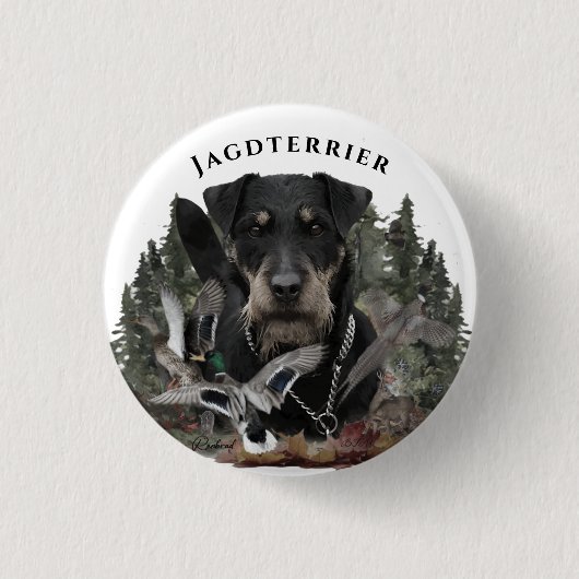 Badge Rond 2,50 Cm Terriers allemands de chasse (Devant)